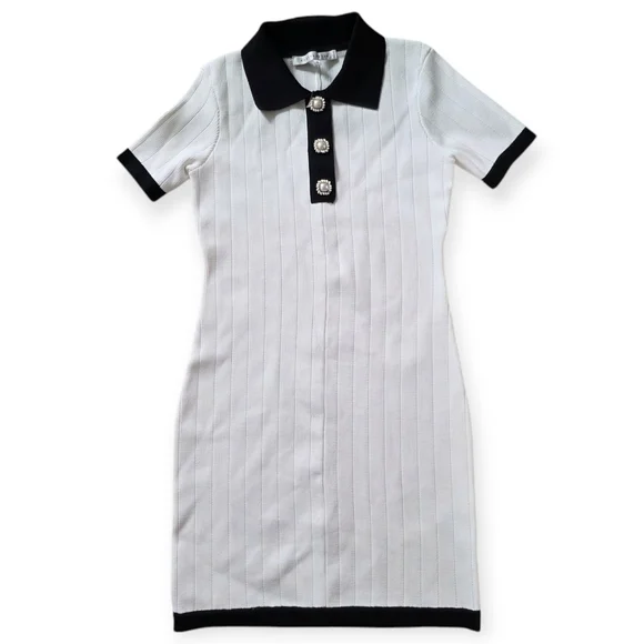 Anthropologie Endless Rose Polo Knit Mini Dress, Women's Size Medium - Picture 3 of 9